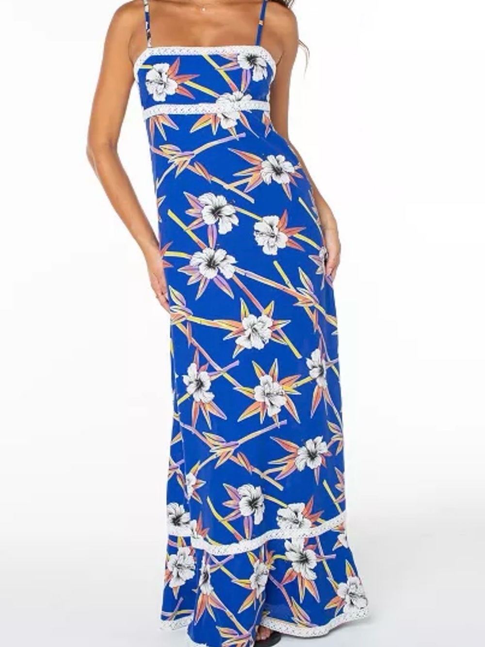 Roxy Women's Balmy Sunset Straight Neck Maxi Dress